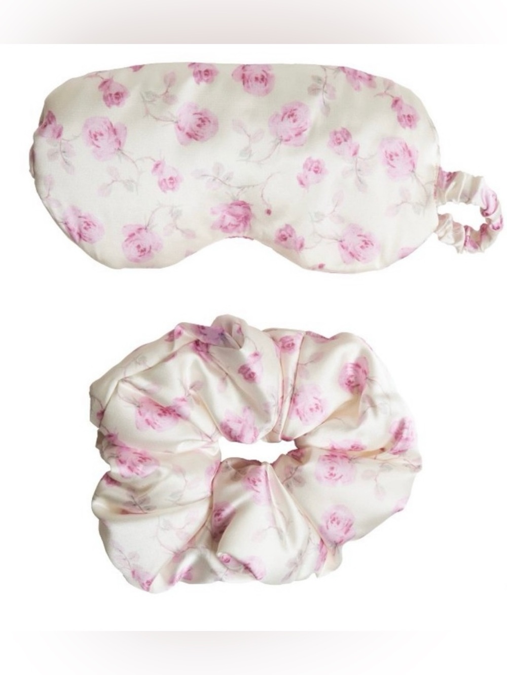 LoveShackFancy Wet Brush & Sleep Mask + Scrunchie Set in Pink Chantilly
